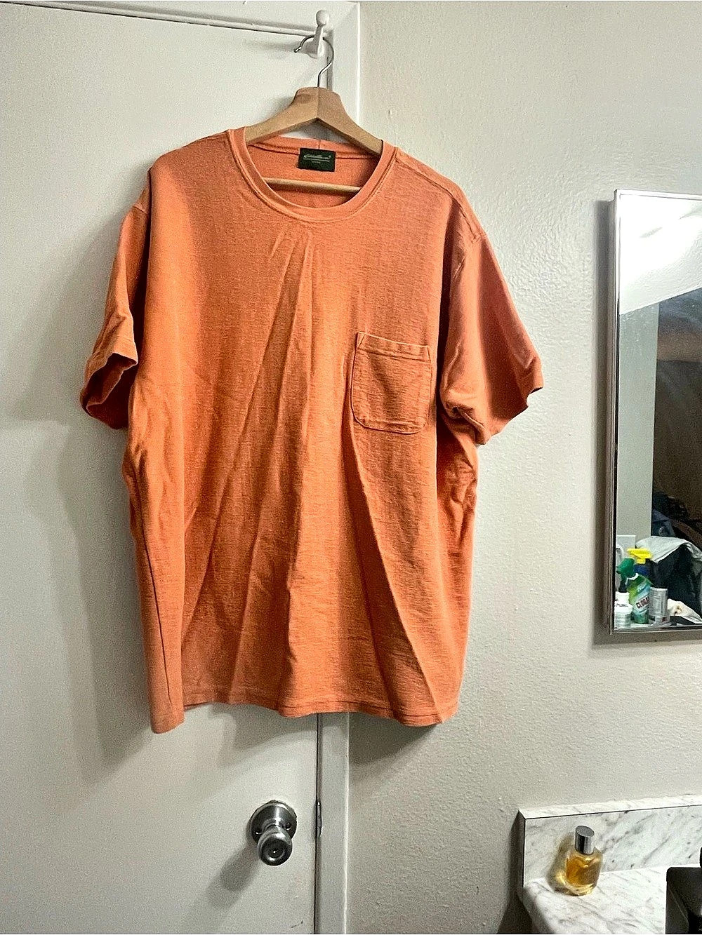 Eddie Bauer Men's Legend Wash Short-Sleeve Pocket T-Shirt Pocket T-Shirt Orange